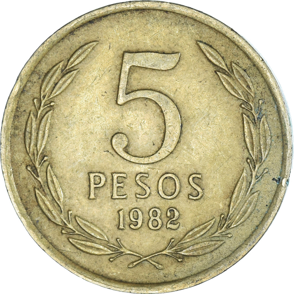 Moneda, Chile, 5 Pesos, 1982