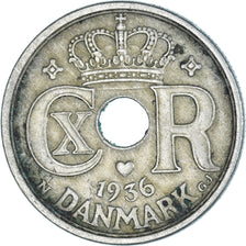 Monnaie, Danemark, 25 Öre, 1936