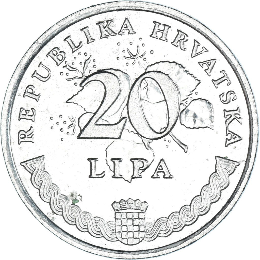 Moeda, Croácia, 20 Lipa, 2001