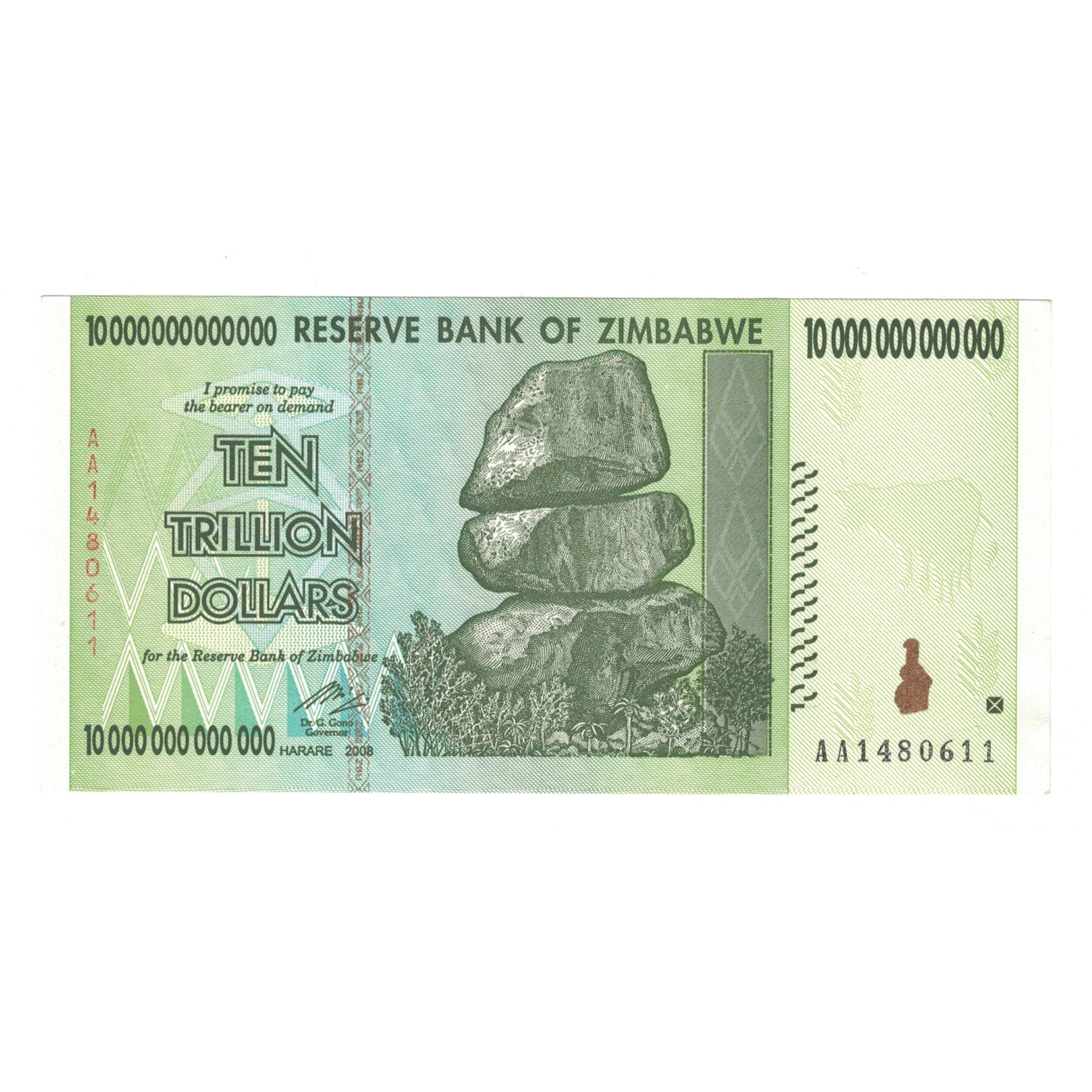 Banknote, Zimbabwe, 10 Trillion Dollars, 2008, KM:88, UNC(63)