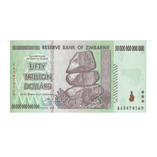 Billete, 50 Trillion Dollars, 2008, Zimbabue, KM:90, SC