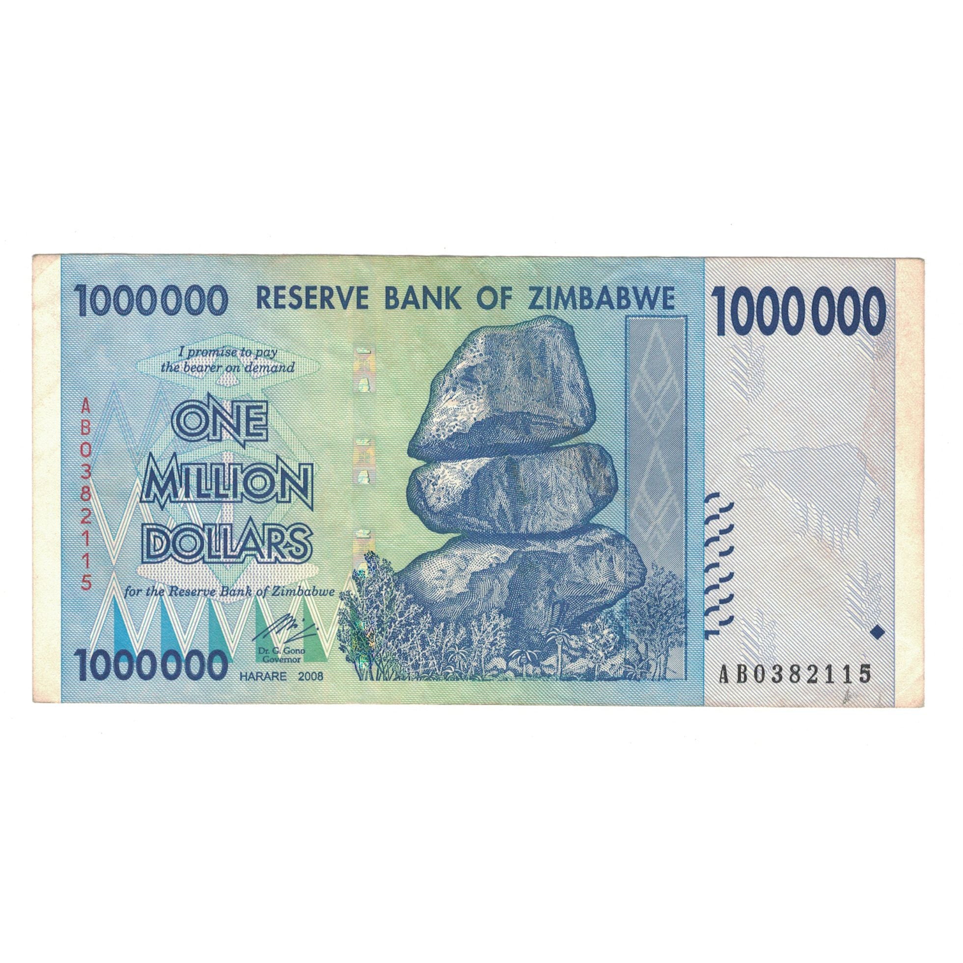 Banknote, Zimbabwe, 1 Million Dollars, 2008, KM:77, EF(40-45)