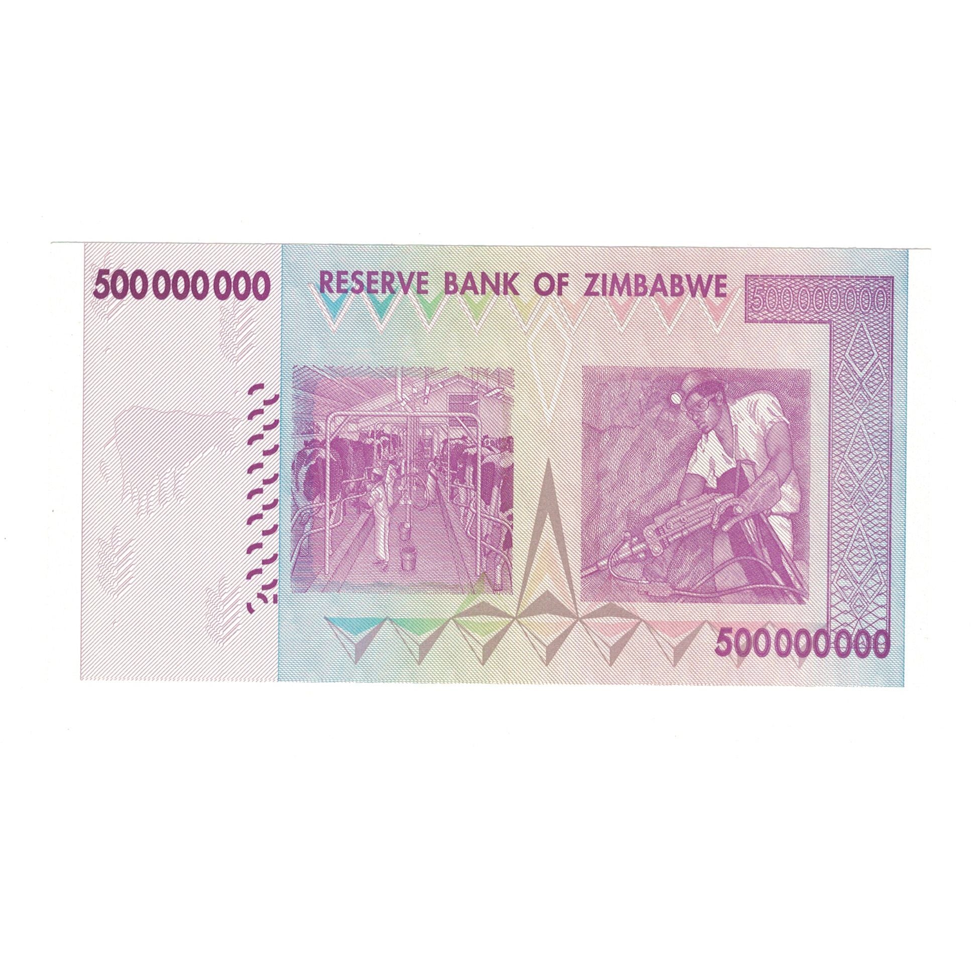 Banknote, Zimbabwe, 500 Million Dollars, 2008, KM:82, UNC(65-70)