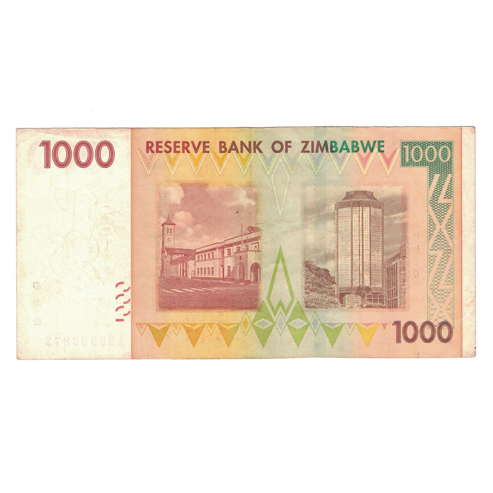 Banknote, Zimbabwe, 1000 Dollars, 2007, KM:71, EF(40-45)