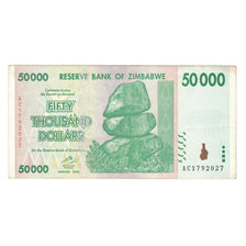 Billet, Zimbabwe, 50,000 Dollars, 2008, KM:74a, SPL+