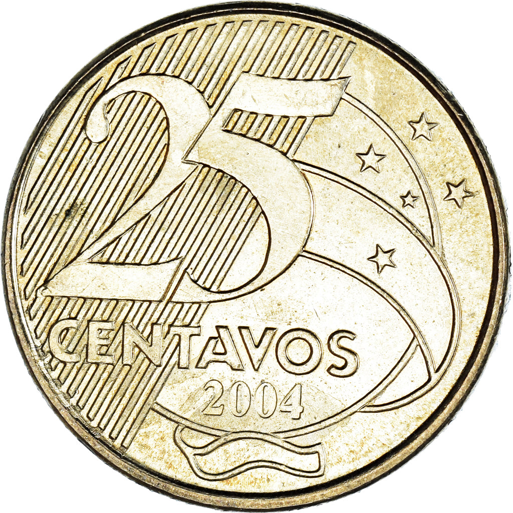 Moneda, Brasil, 25 Centavos, 2004