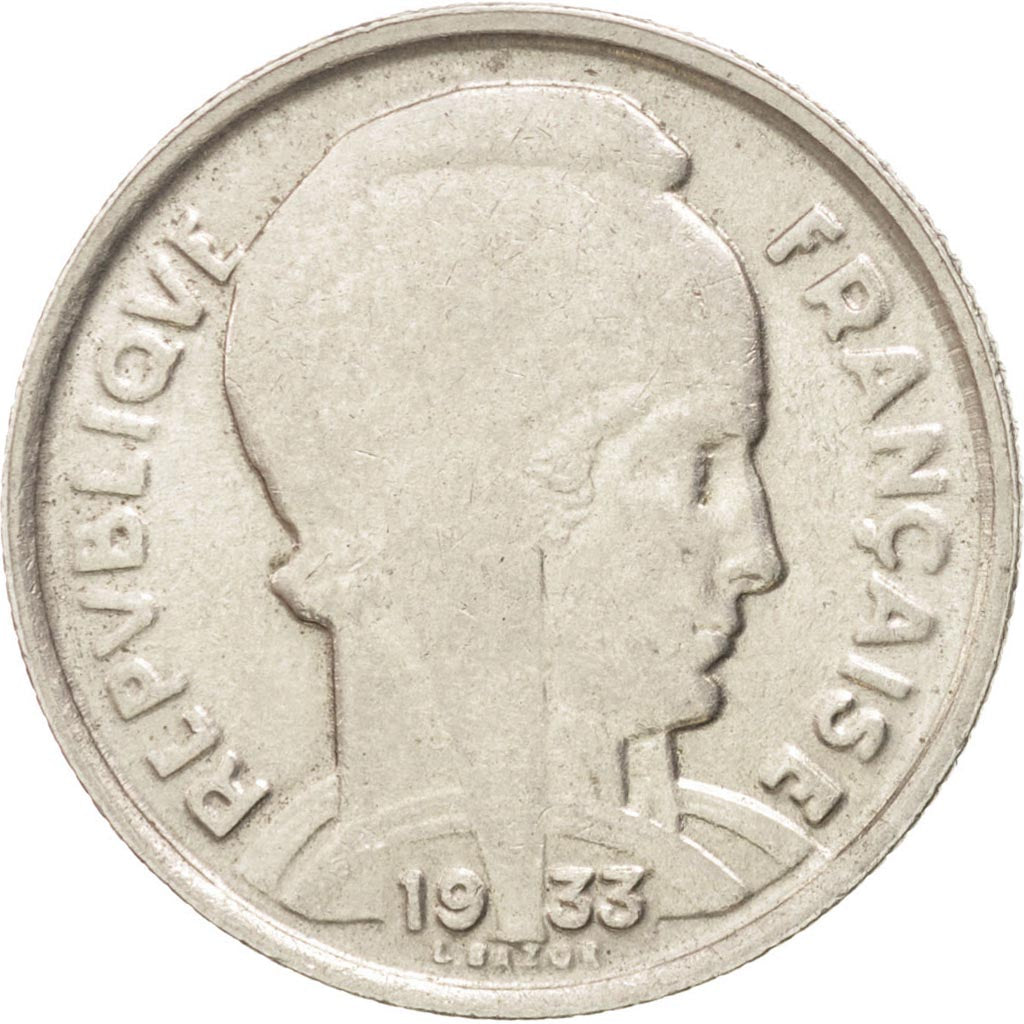 FRANCE, Bazor, 5 Francs, 1933, Paris, KM #887, EF(40-45), Nickel, 23.7, Gadoury.