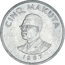 Monnaie, Congo, 5 Makuta, 1967