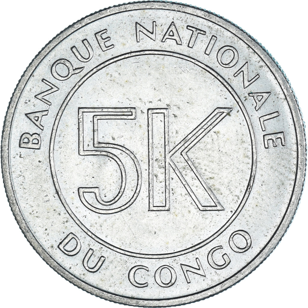Monnaie, Congo, 5 Makuta, 1967