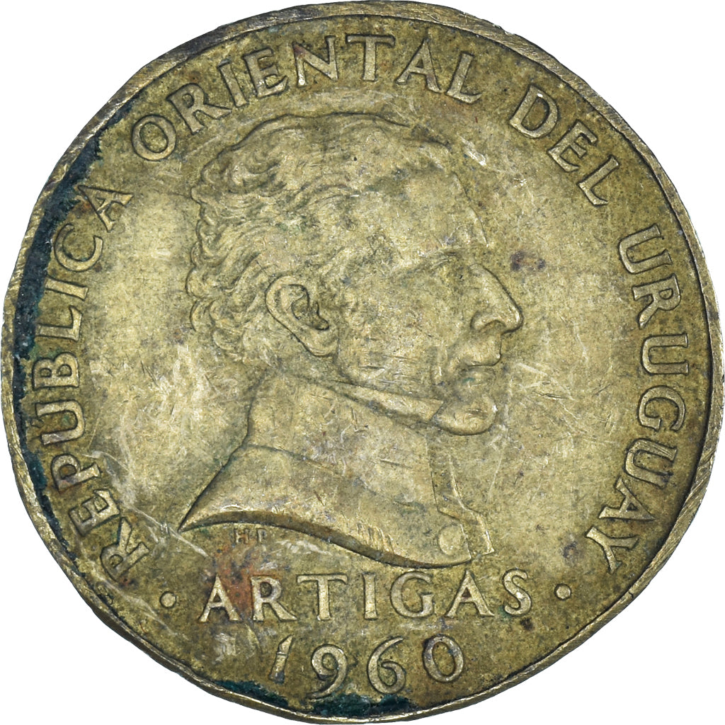 Moneda, Uruguay, 10 Centesimos, 1960