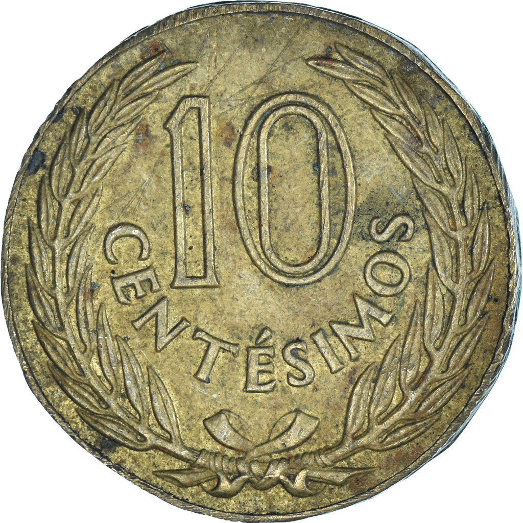 Moneda, Uruguay, 10 Centesimos, 1960