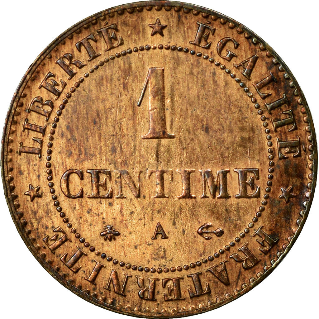 Coin, France, Cérès, Centime, 1874, Paris, AU(55-58), Bronze, KM:826.1