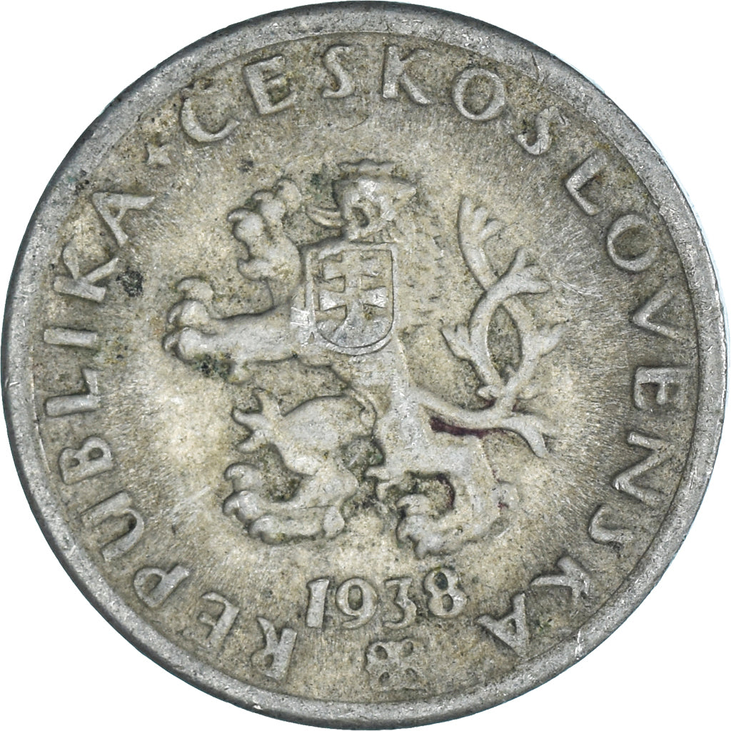 Münze, Tschechoslowakei, 20 Haleru, 1938