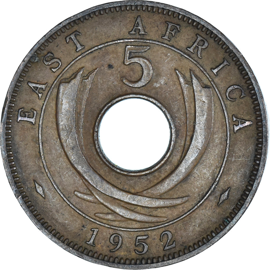 Moneta, AFRICA ORIENTALE, 5 Cents, 1952