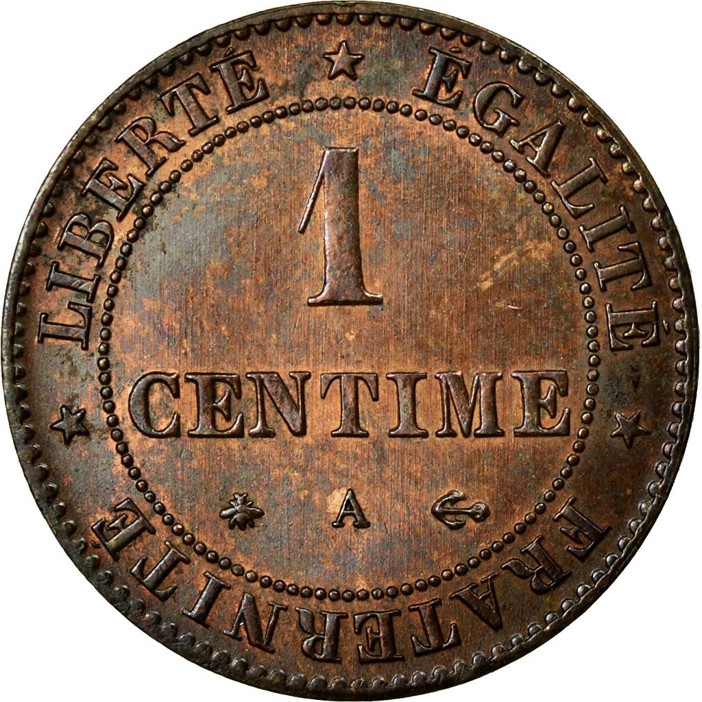 Coin, France, Cérès, Centime, 1872, Paris, AU(55-58), Bronze, KM:826.1