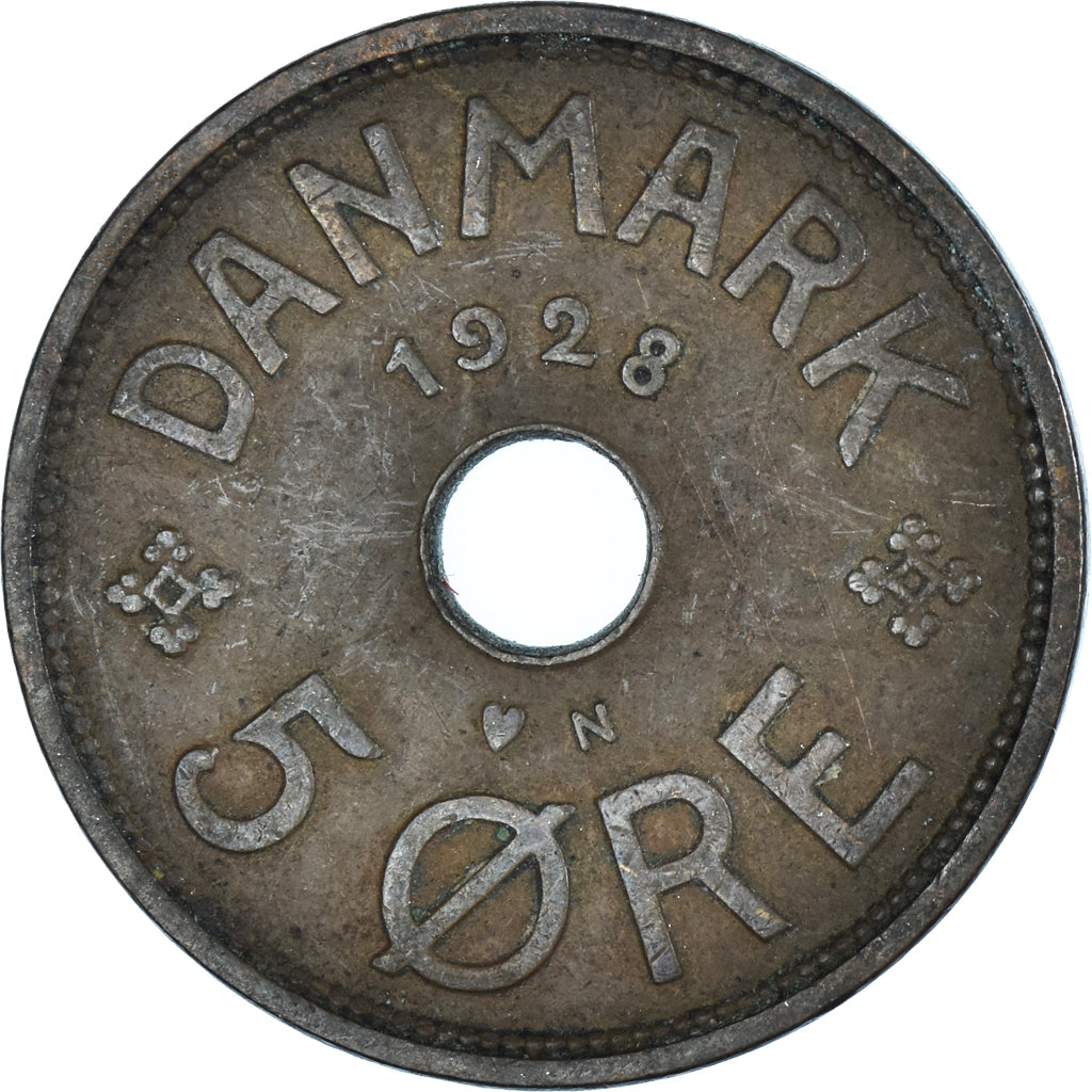 Moneta, Danimarca, 5 Öre, 1928
