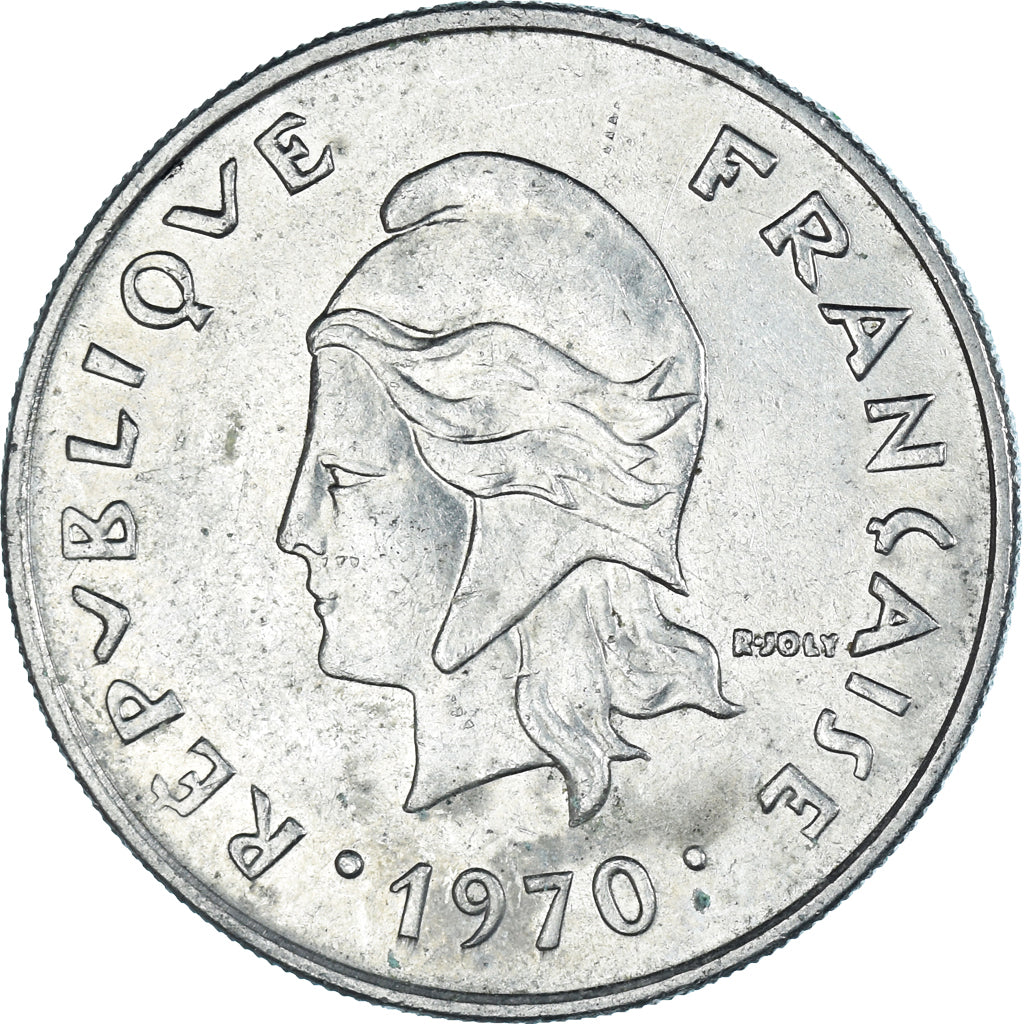 Moeda, Nova Caledónia, 20 Francs, 1970