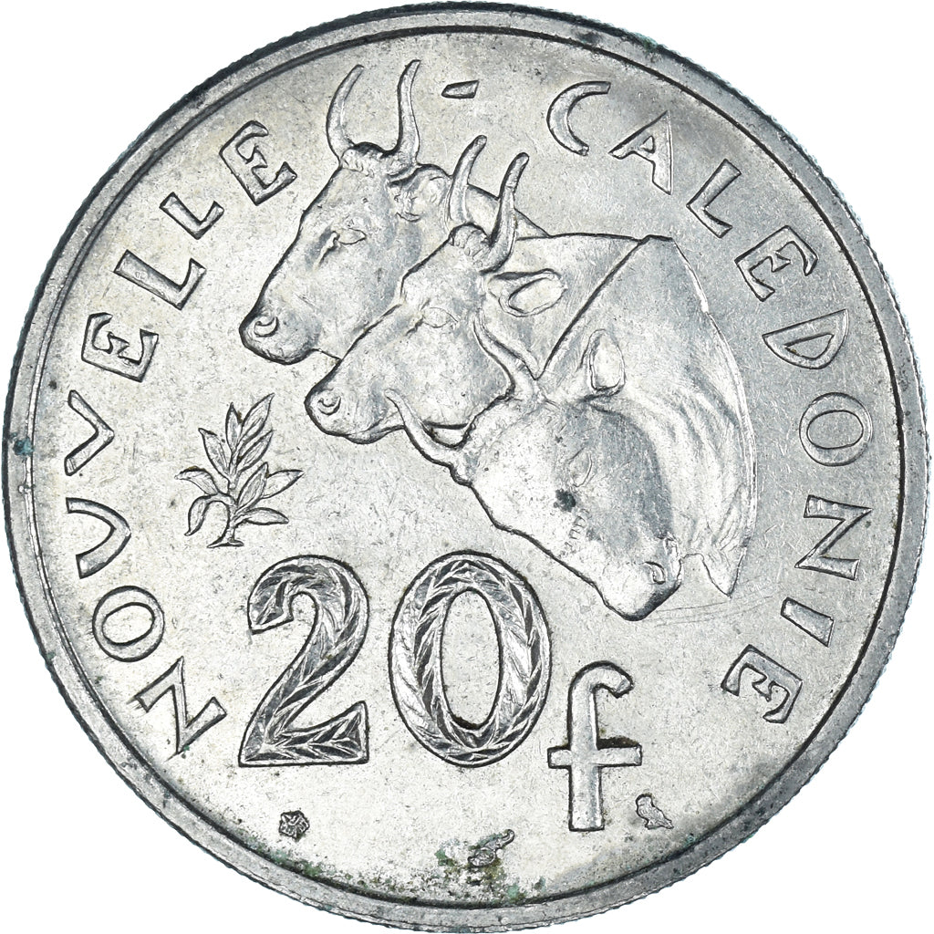 Moeda, Nova Caledónia, 20 Francs, 1970