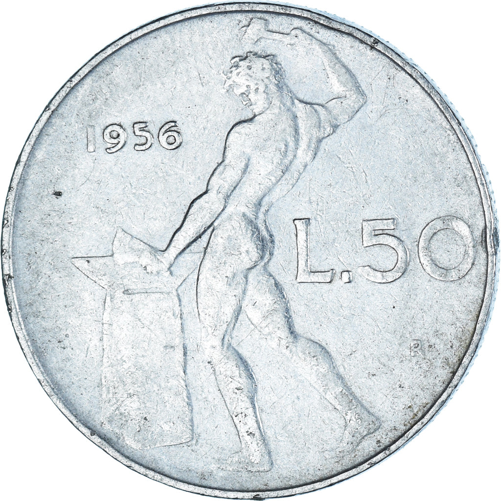 Moneta, Italia, 50 Lire, 1956