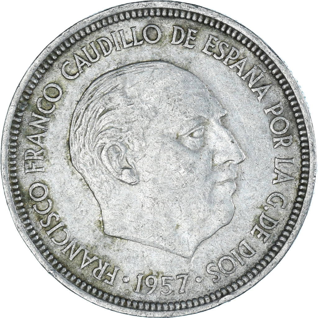 Münze, Spanien, 5 Pesetas, 1957
