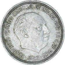 Münze, Spanien, 5 Pesetas, 1957
