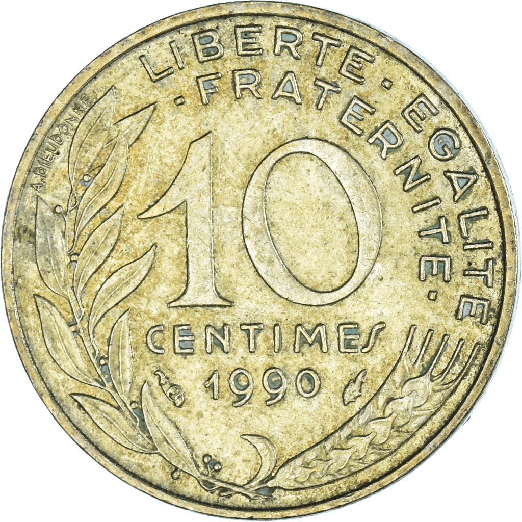 Coin, France, 10 Centimes, 1990