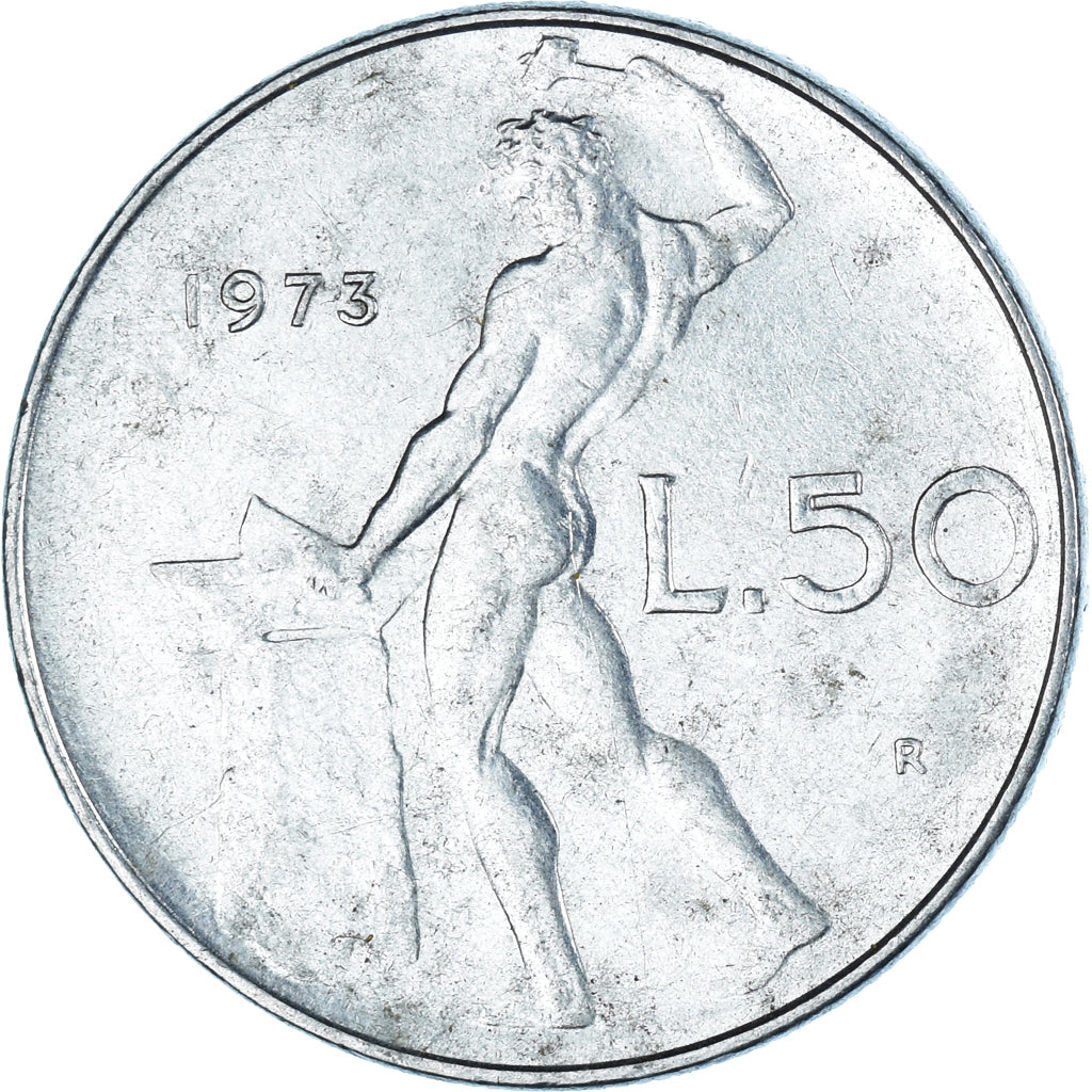 Munten, Italië, 50 Lire, 1973