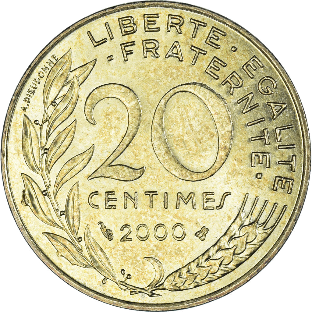 Münze, Frankreich, 20 Centimes, 2000