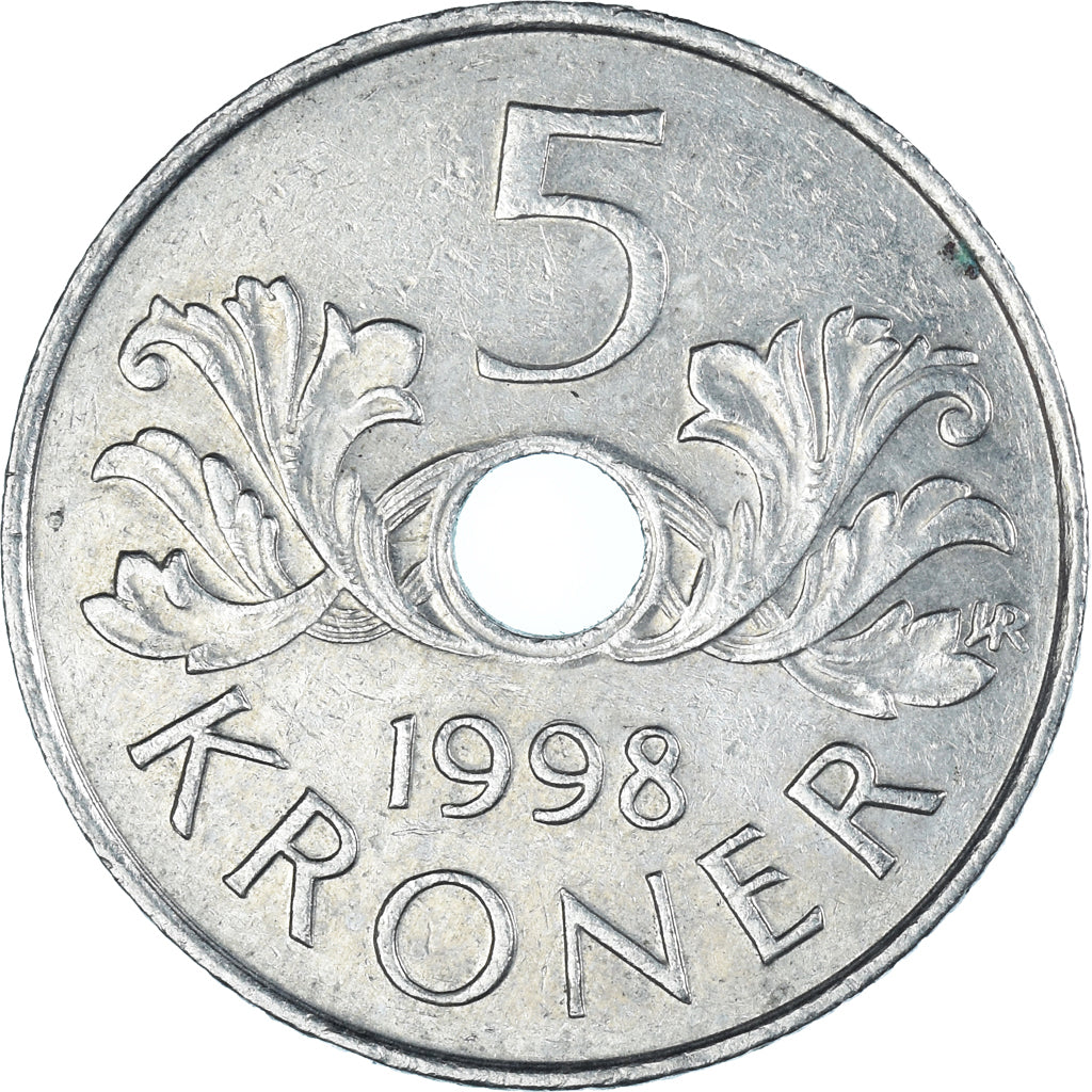 Monnaie, Norvège, 5 Kroner, 1998