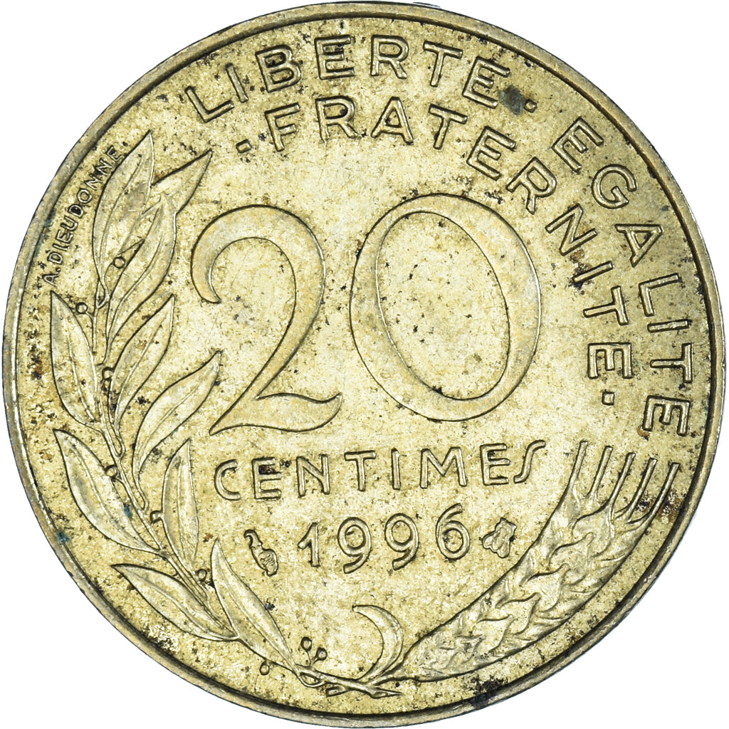 Münze, Frankreich, 20 Centimes, 1996