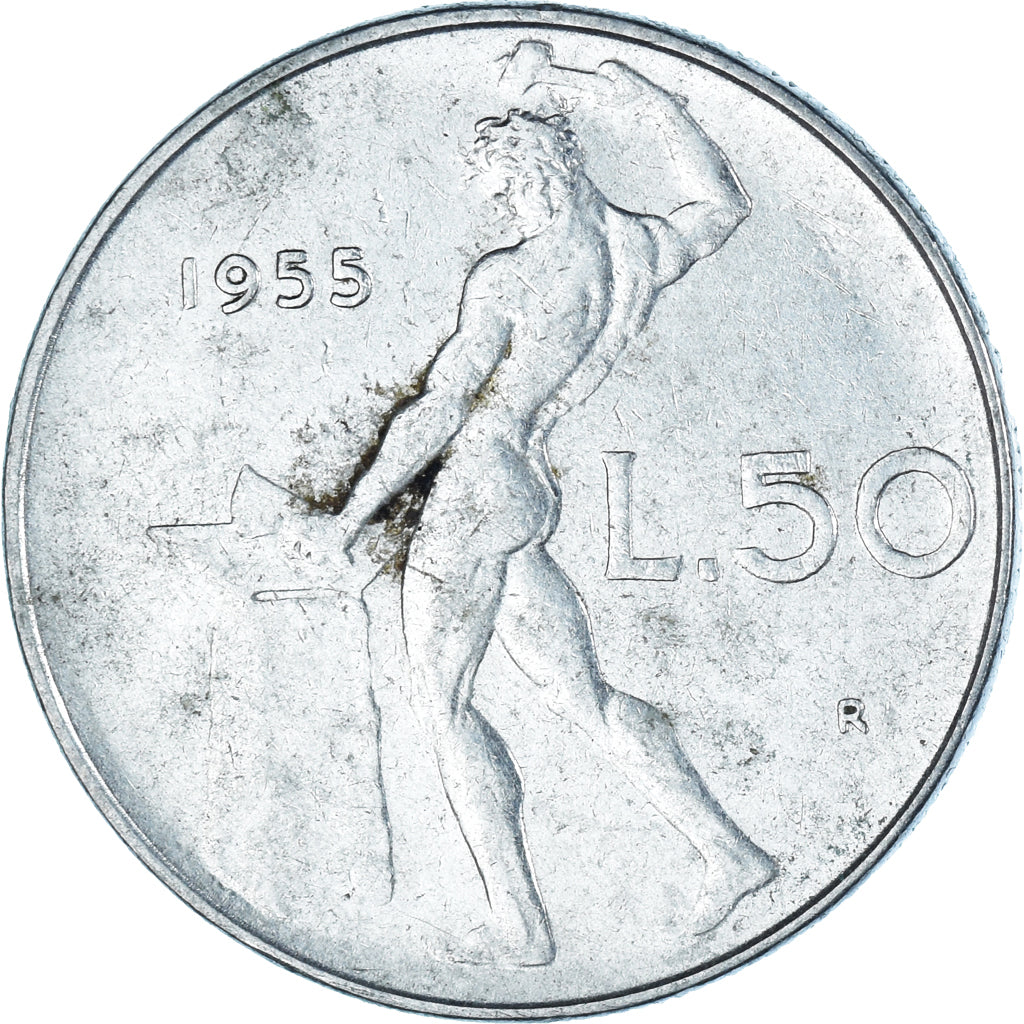 Moneta, Italia, 50 Lire, 1955