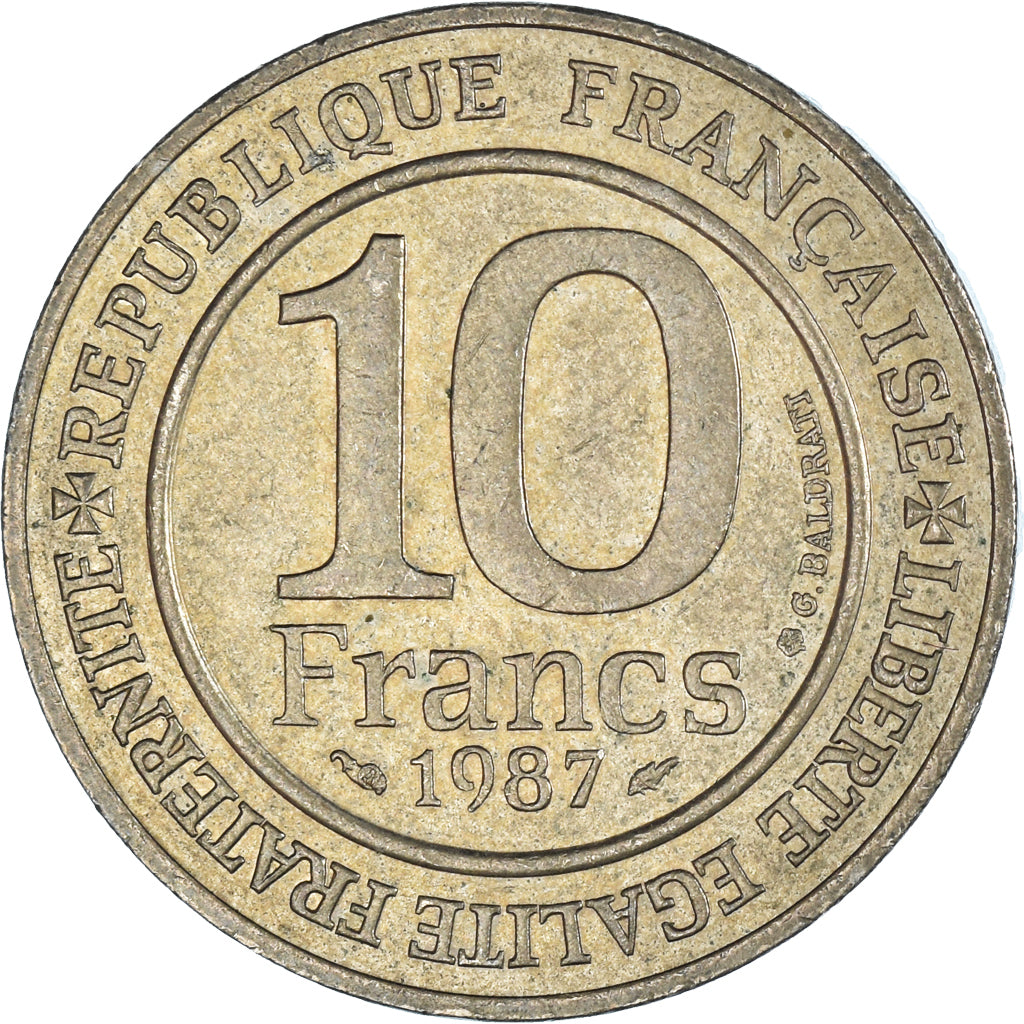 Coin, France, 10 Francs, 1987