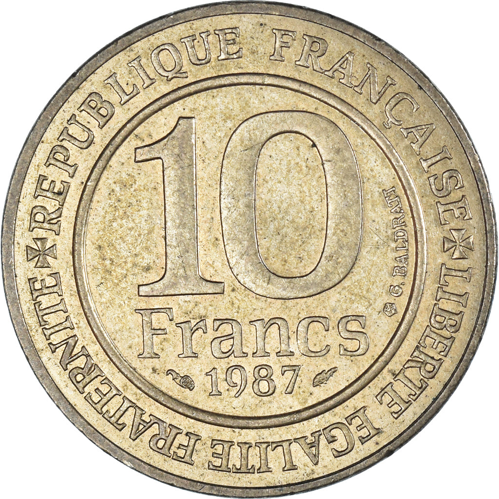 Moneta, Francia, 10 Francs, 1987