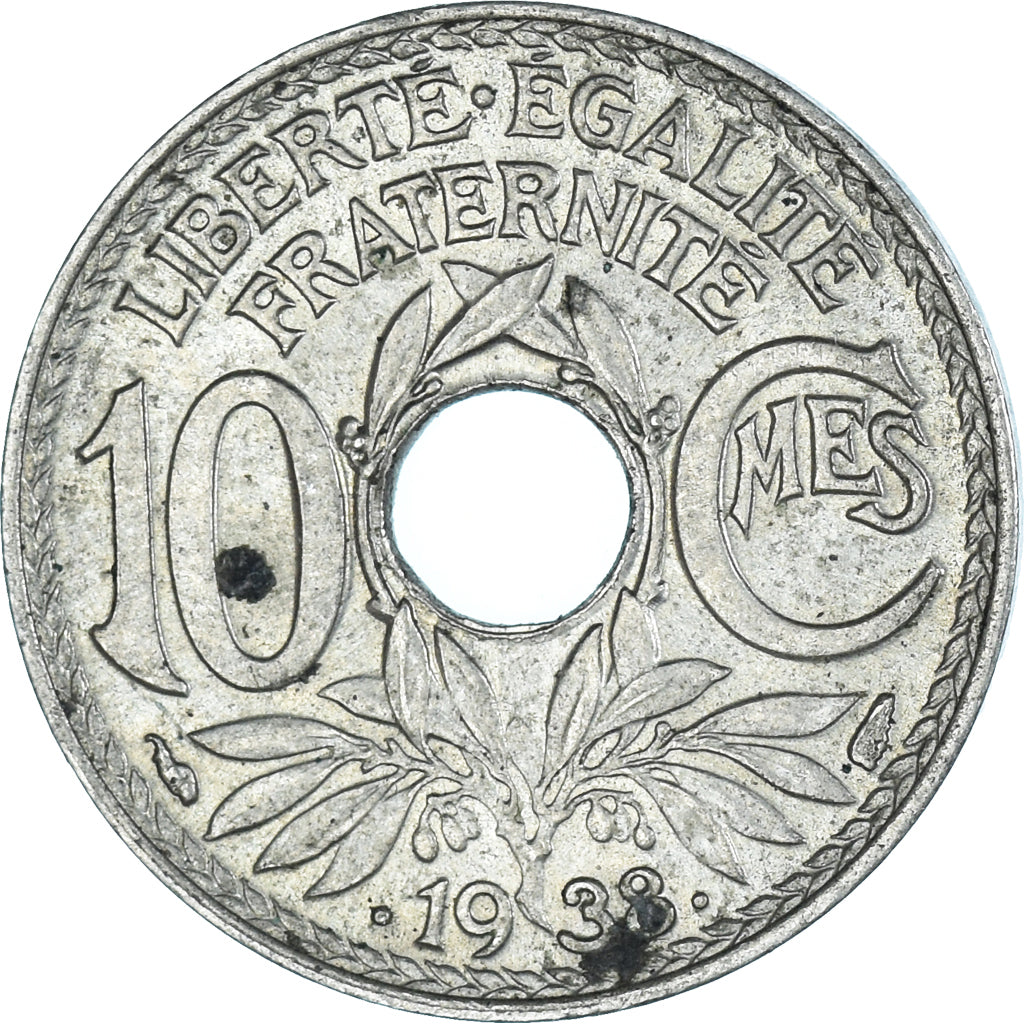 Coin, France, 10 Centimes, 1938