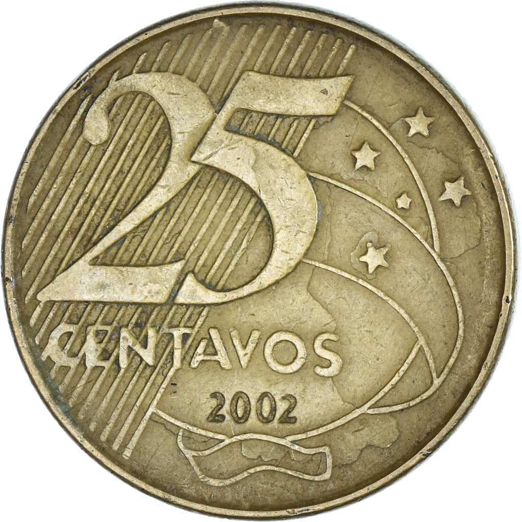 Moneta, Brasile, 25 Centavos, 2002
