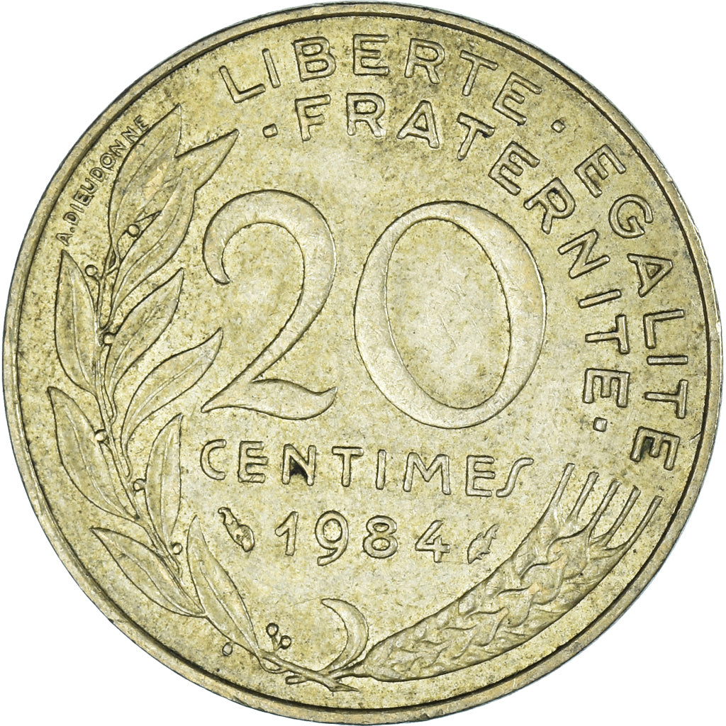 Coin, France, 20 Centimes, 1984