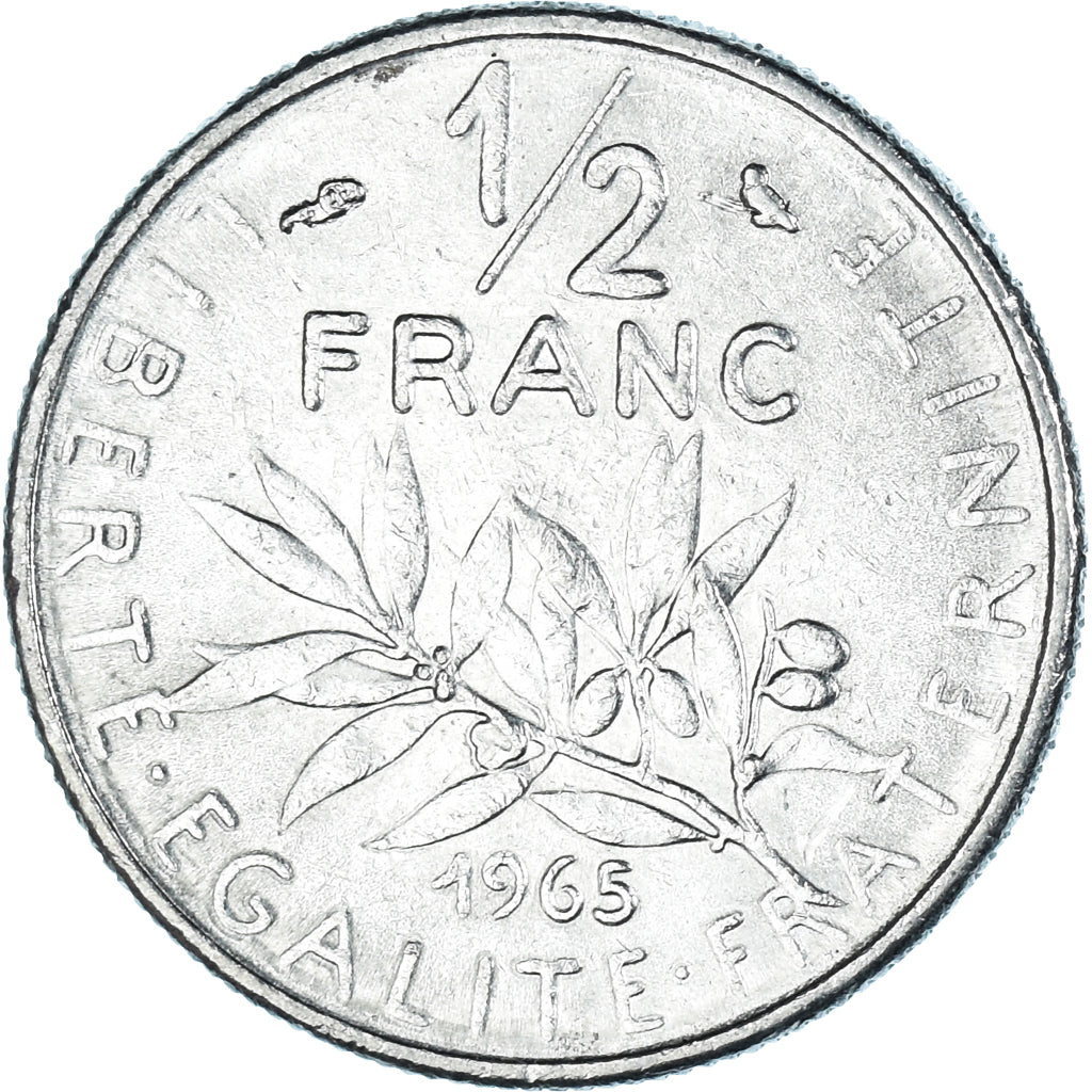 Coin, France, 1/2 Franc, 1965