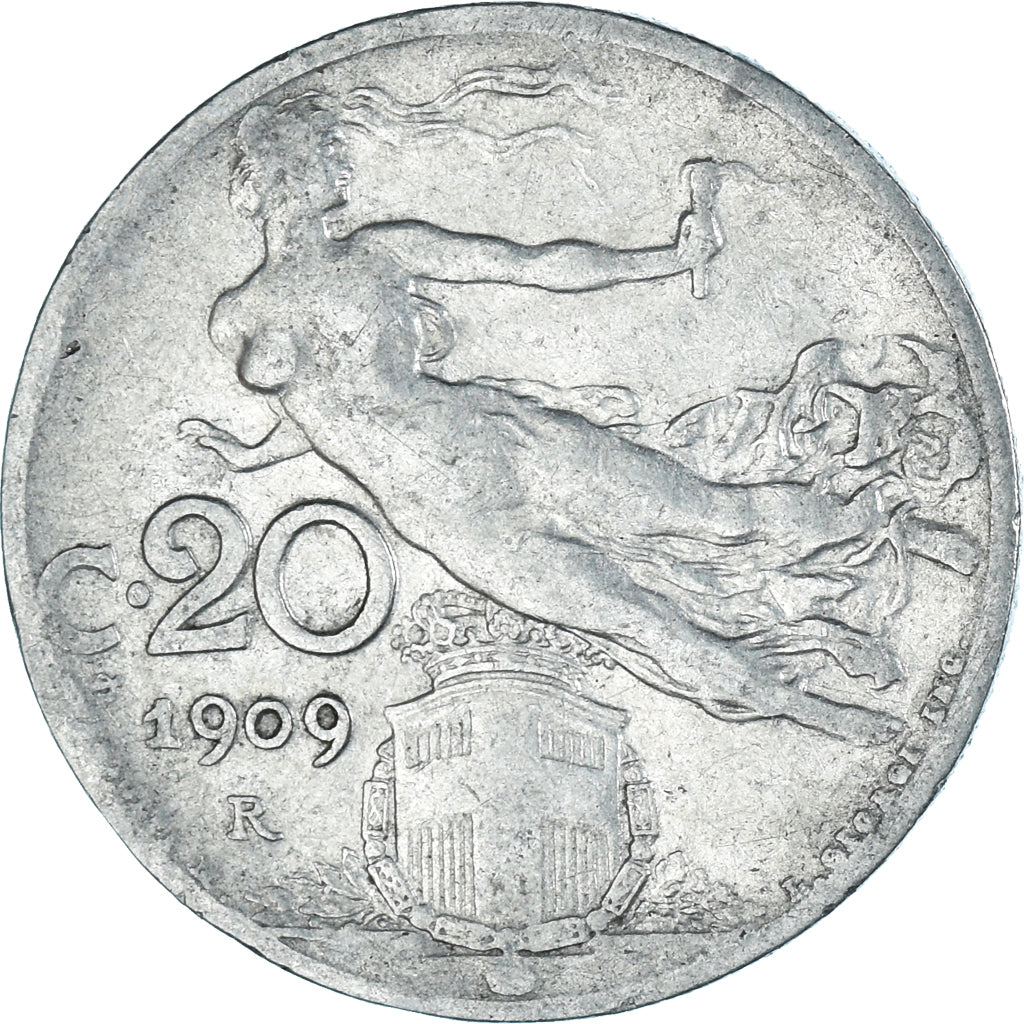 Moeda, Itália, 20 Centesimi, 1909