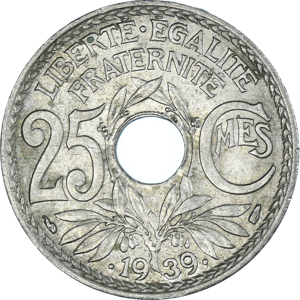 Coin, France, 25 Centimes, 1939