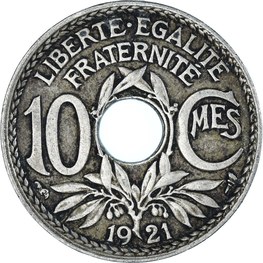 Coin, France, 10 Centimes, 1921