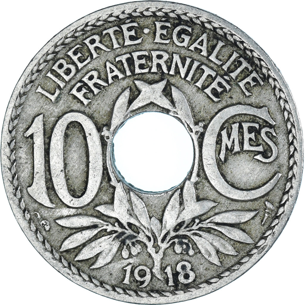 Moneta, Francia, 10 Centimes, 1918