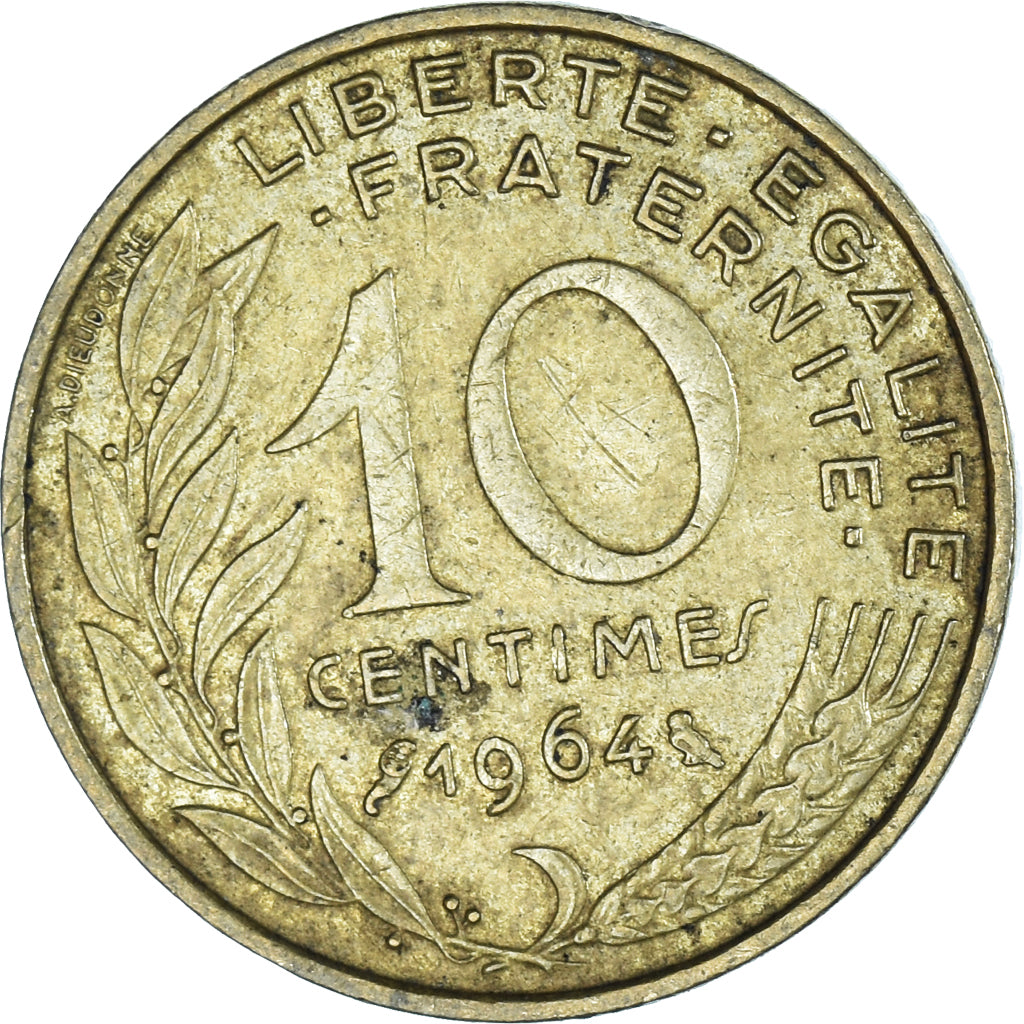 Coin, France, 10 Centimes, 1964