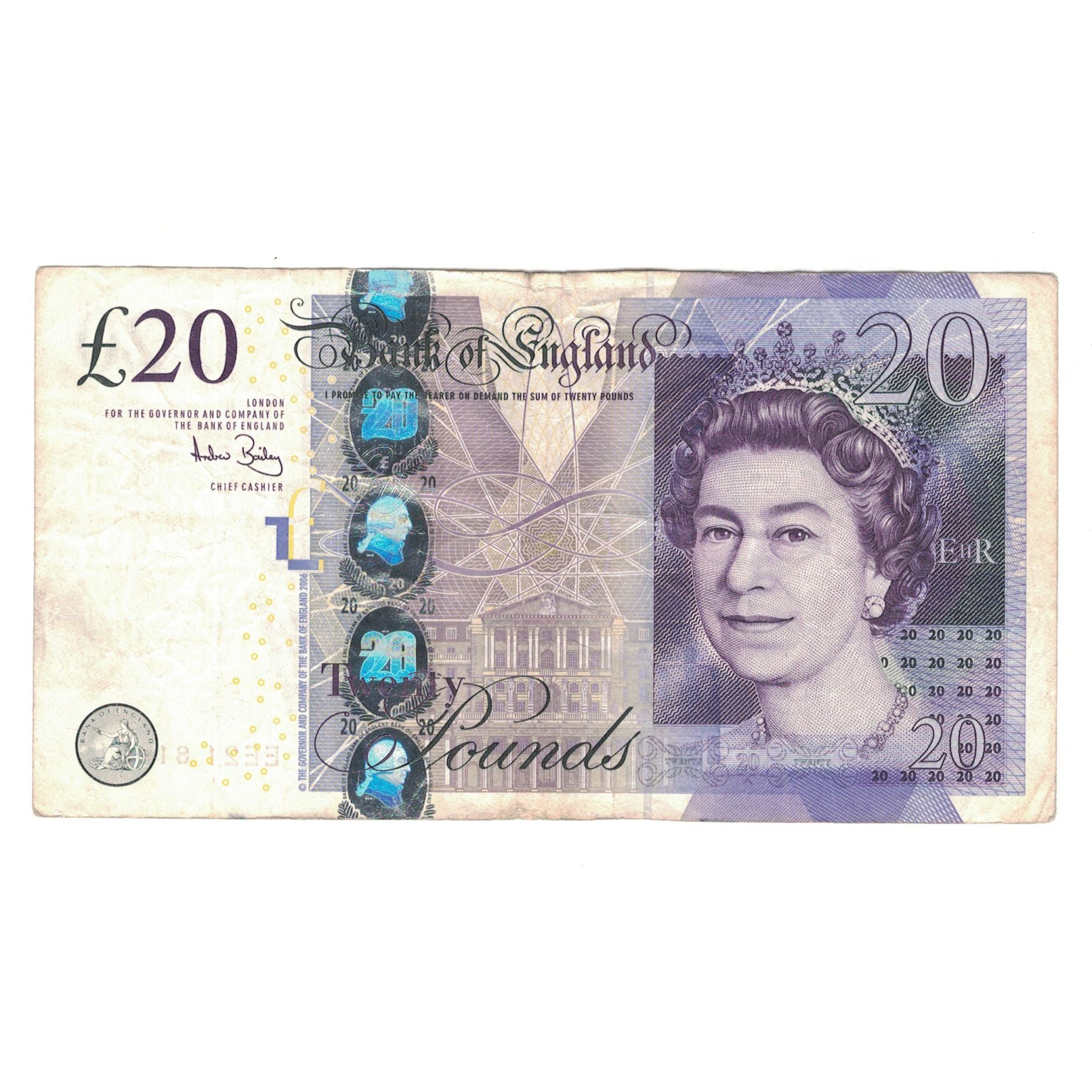 Banknote, Great Britain, 20 Pounds, 2004, KM:390b, VF(30-35)