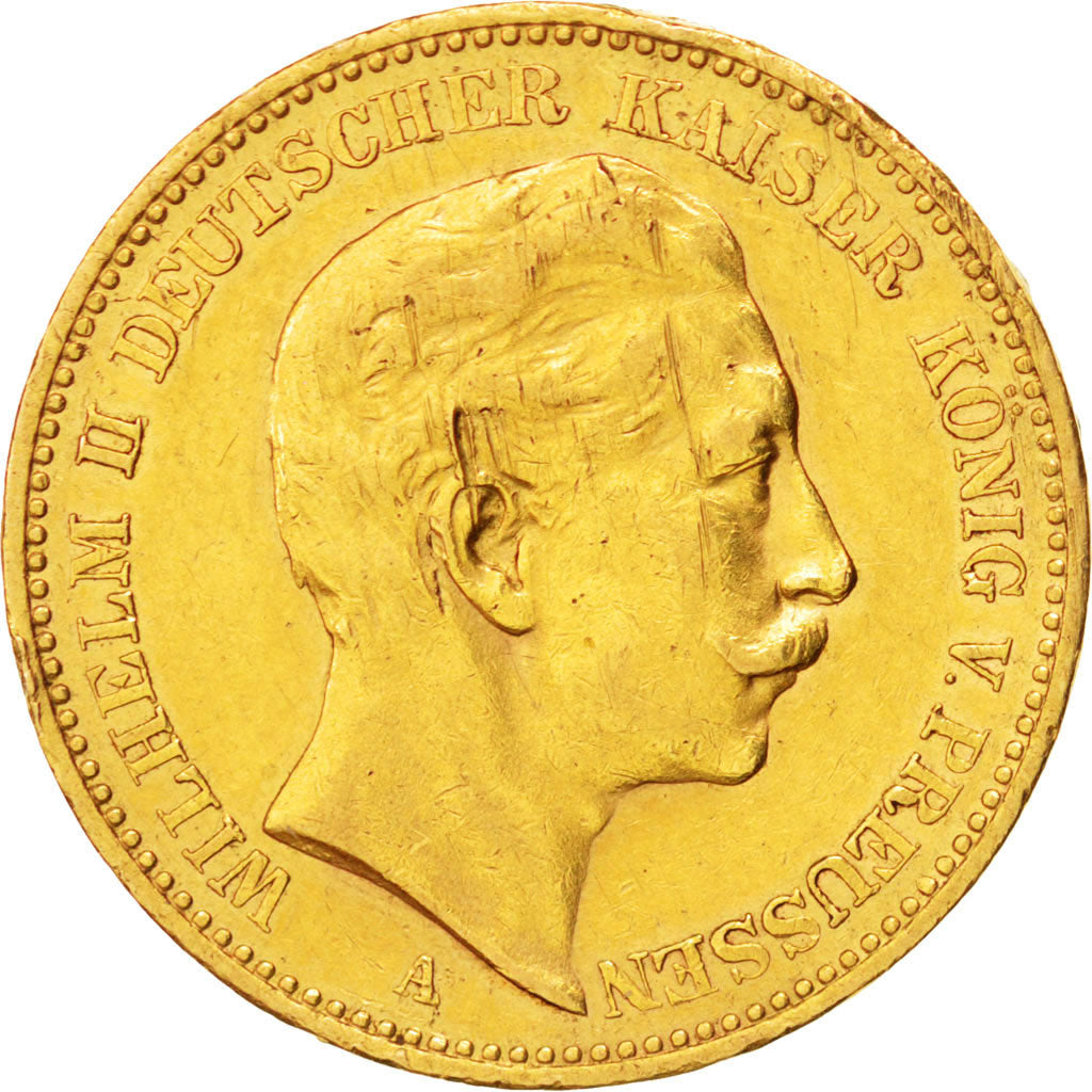 German States, 20 Mark, 1902, Berlin, KM #521, EF(40-45), Gold, 7.96