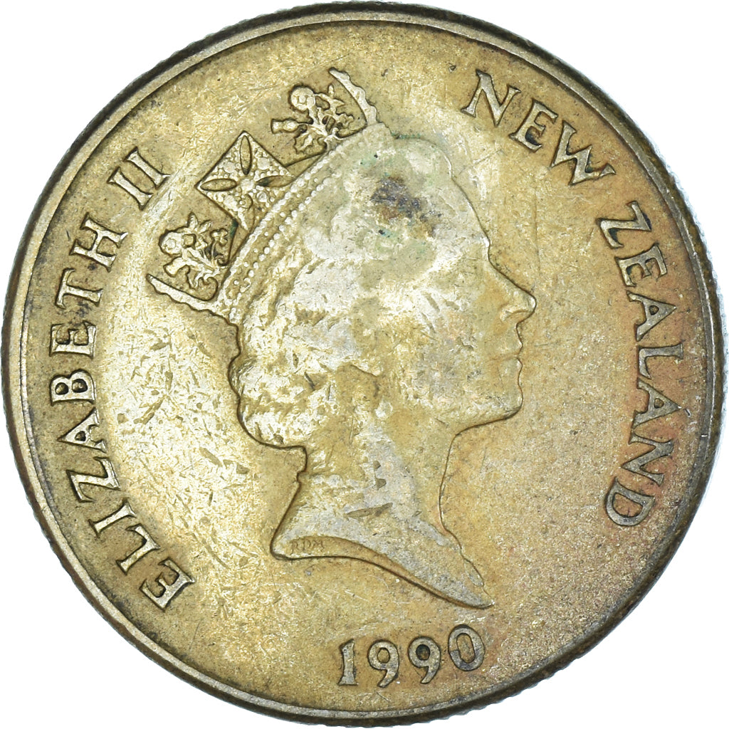 Coin, New Zealand, Dollar, 1990