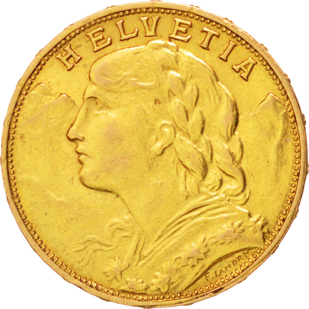Suisse, Confédération Helvétique, 20 Francs Or Vreneli 1911 Berlin, KM 35.1