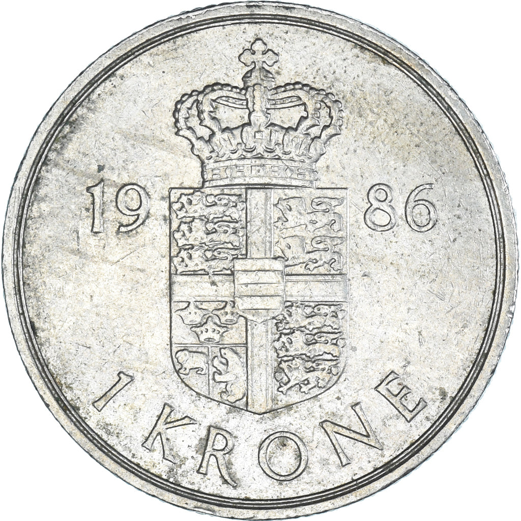 Münze, Dänemark, Krone, 1986