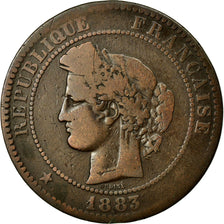 Monnaie, France, Cérès, 10 Centimes, 1883, Paris, TB, Bronze, KM:815.1