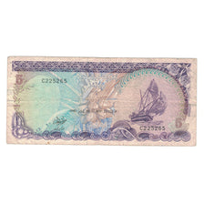 Banknote, Maldives, 5 Rufiyaa, 1990, 1990-07-26, KM:16, VF(20-25)