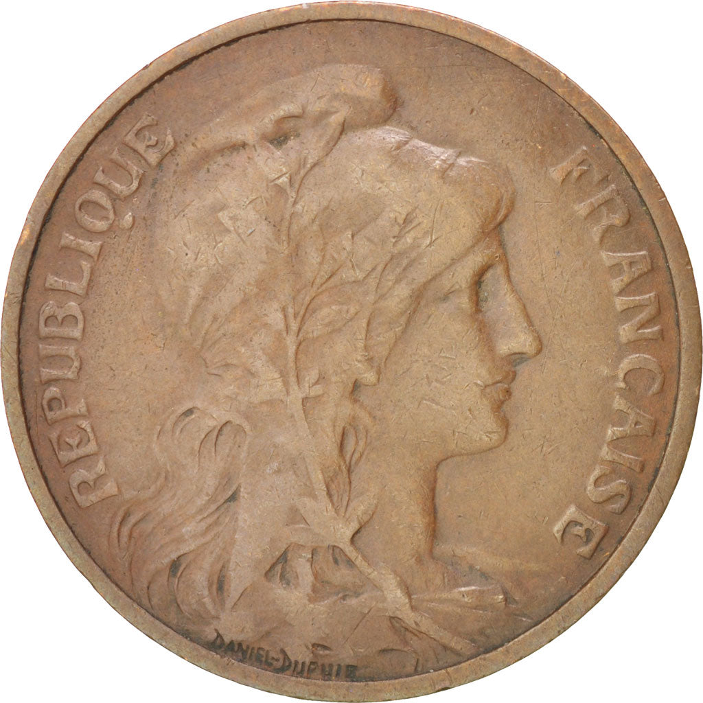 FRANCE, Dupuis, 5 Centimes, 1903, Paris, KM #842, VF(20-25), Bronze, 25.1,...